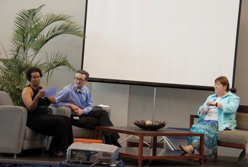 Stephanie Perry and Michael Budd with Carol A. Lefebrve.