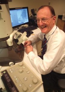 Dr. Pashley at desk