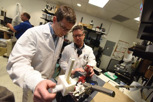 Student Brian Jock and Dr. Alan Furness