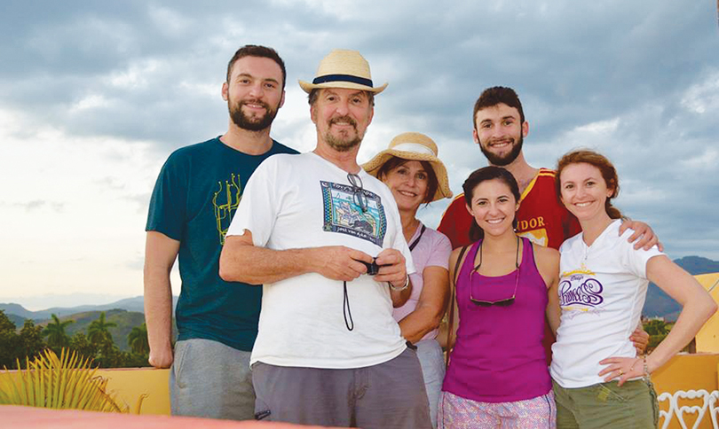 The Pena family—Manny, Pena, Regina, Savannah Rose, Athens and Monica—during a trip back to Cuba in 2006