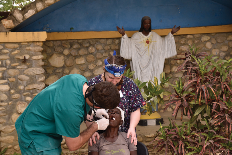 dentist with patient