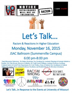 Let'sTalkRacismandReactionsinHigherEducationFlyer (4)