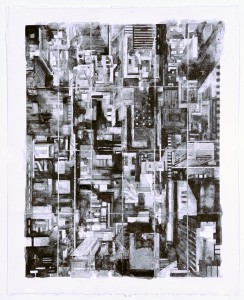 Cardinal Point 2013 graphite on paper 18 25 x 22 50 inches