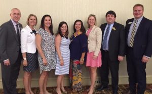 From left: Dr. Mark Thompson, Melissa Furman, Jennifer Gagnon, Rebecca Plankey, Summer Bell, Rhonda Banks, Adam Williams, Wes Zamzow