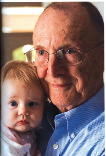 Dr. David Pashley with his youngest granddaughter, Smanatha Pashley